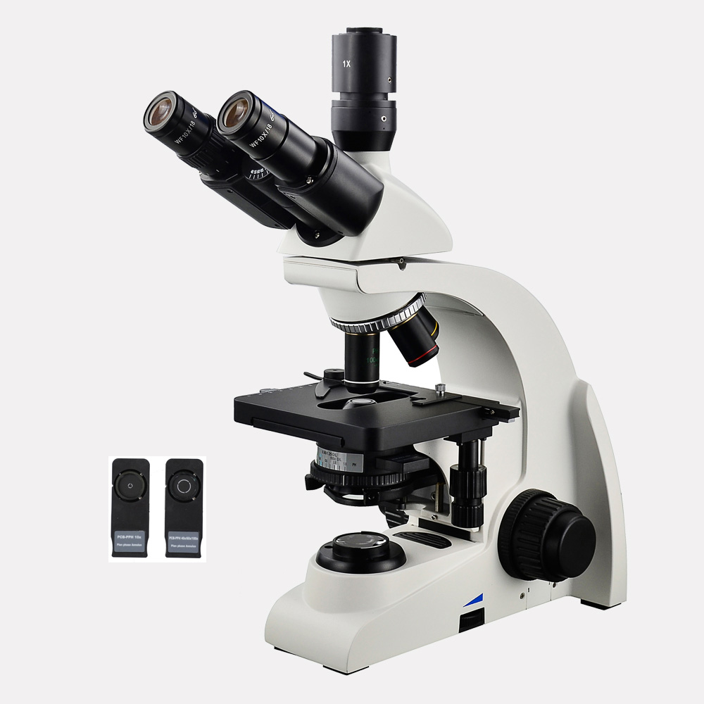 【UT503-PH】 位相差 生物顕微鏡/Inf.Plan 4x, PHP位相差対物10x,40x(s),100x(s,oil)/WF10x-18mm/LED照明 - 画像 (2)